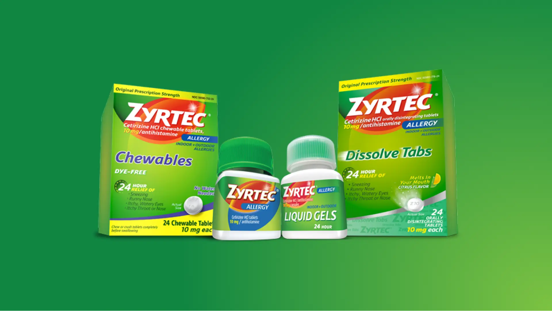 ZYRTEC® for Adult and Children\'s Cetirizine HCl Products