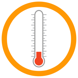 Thermometer with low temperature