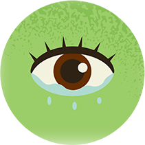 Illustration of a watery eye
