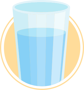 Ilustración de un vaso de agua