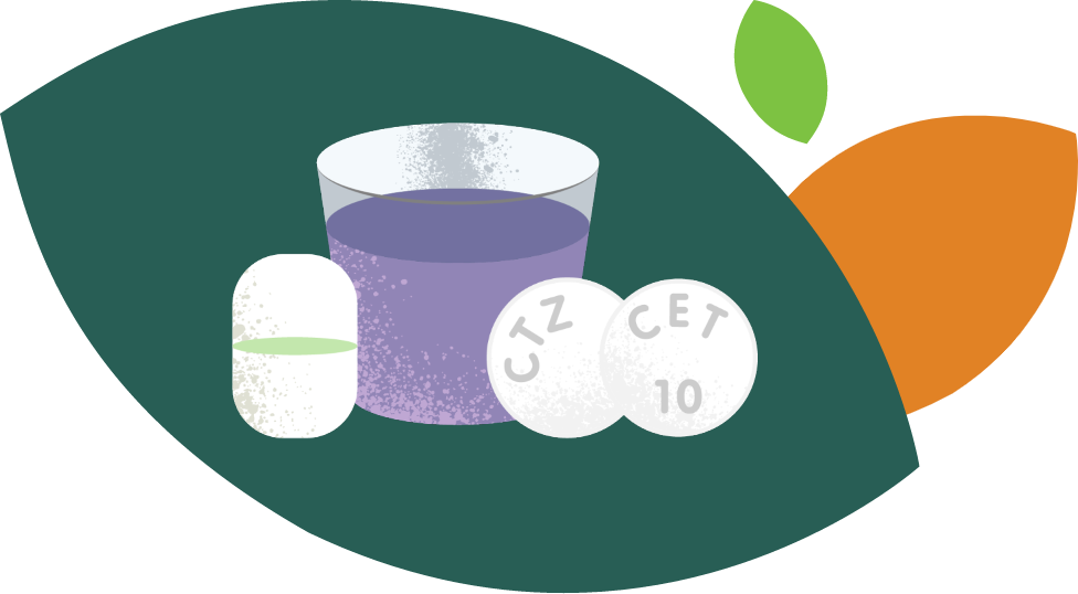 Guía de dosificación de ZYRTEC® para productos con cetirizina HCl para adultos y niños