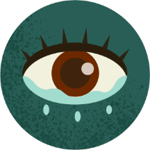 Ilustración de un ojo lloroso