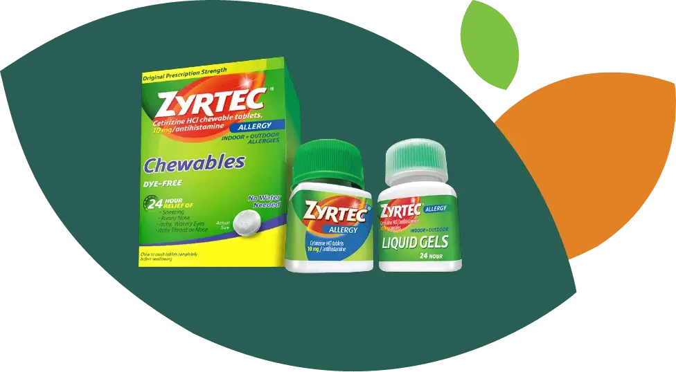 ZYRTEC® para productos con cetirizina HCl para adultos y niños