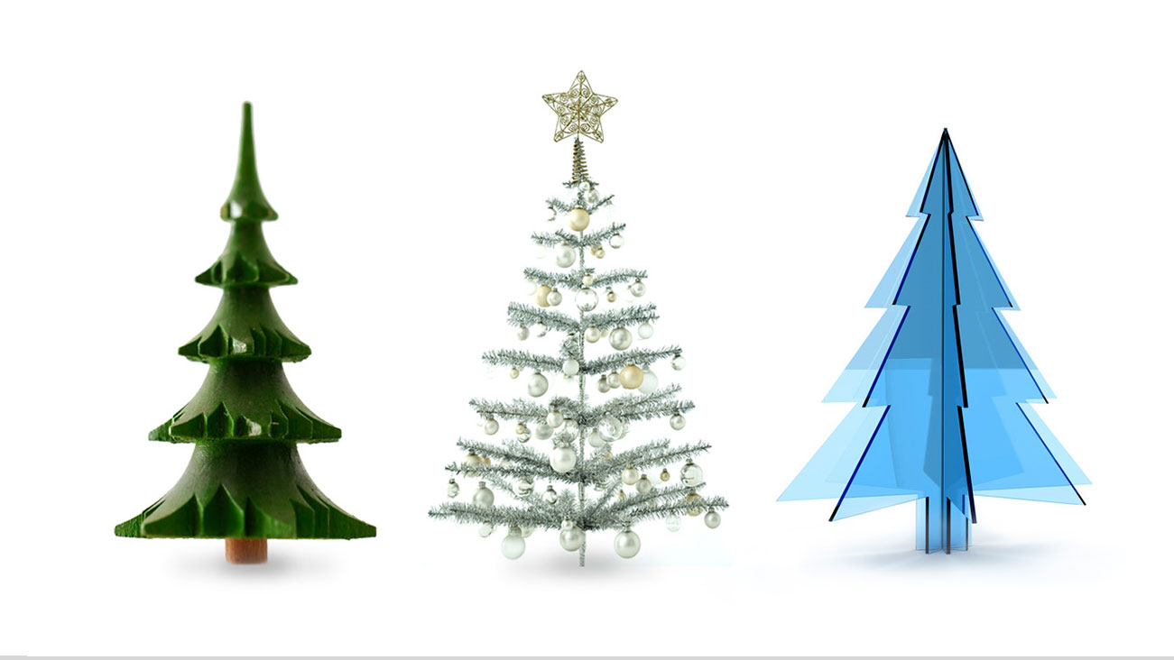 Tipos variados de árboles de Navidad artificiales
