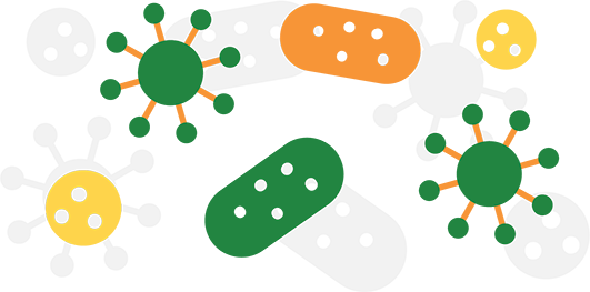 Illustration of outdoor allergen particles