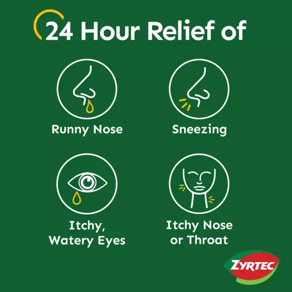 ZYRTEC® Allergy Relief Tablets with 10 mg Cetirizine | ZYRTEC®