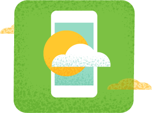 Weather forecast on smart phone